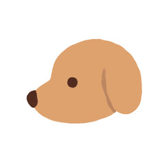 Cute dog pencil color illustration
