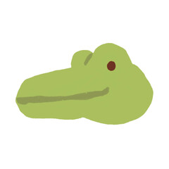 Cute crocodile pencil color illustration
