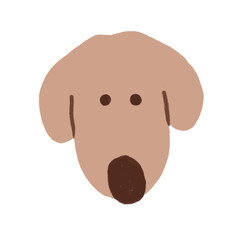 Cute dog pencil color illustration
