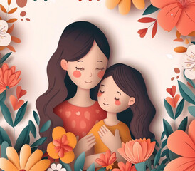 Mother's Day poster Illustration, banner, High quality - obrazy, fototapety, plakaty