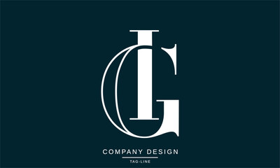 GI, IG Abstract Letters Logo Monogram Design Font Icon Symbol