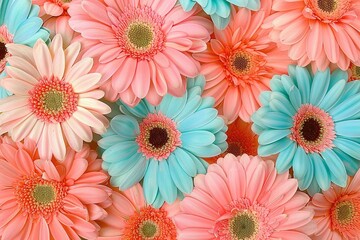 Captivating close up of beautiful blue and pink flowers creating a stunning and vibrant display - Powered by Adobe