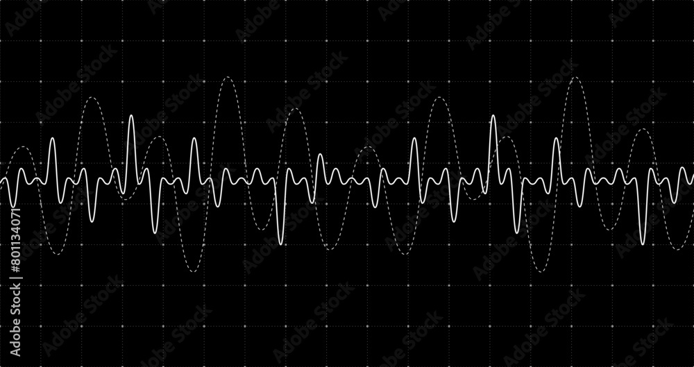 Poster hud digital futuristic user interface audio equalizer. sci fi high tech music sound wave screen. gui