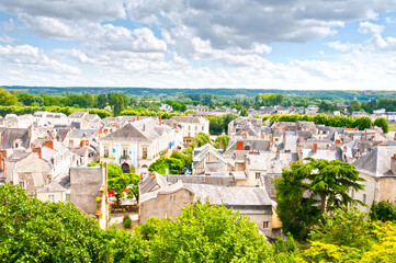 View over Chinon, Loire Valley France