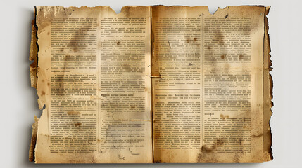 Old newspaper design vector template. Generative AI.