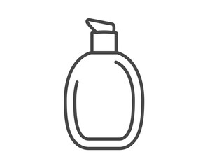 Vector icons of beauty, cosmetics and care. Bottle, jar, shower gel, face cream, body lotion, spray, ointment, paste.