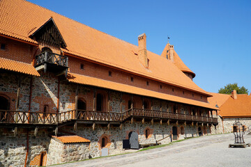 Obraz premium Trakai, Lithuania - Medieval castle - courtyard