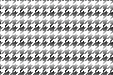 Houndstooth Seamless Horizontal Pattern Grayscale Gradient Wallpaper Background Vector Illustration Art