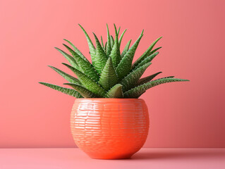 Aloe Vera in a glossy pink pot