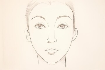 simple pencil sketch of a face
