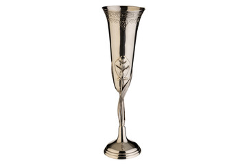 silver glass vase isolated on transparent  background/png silverware, table silver, wineglass,...