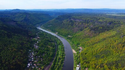 Fototapeta na wymiar Elbe canyon in Czech Republic