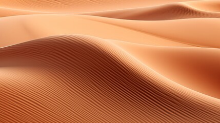 The setting sun casts a brilliant glow over the expansive rippled Saudi Arabian desert, illuminating the sandy peaked dunes.
