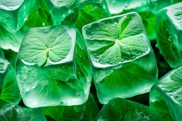 mint ice cubes