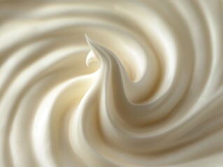 A close-up of a creamy swirl, capturing the smooth and soft texture.