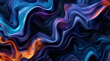 Fototapeta premium fondo abstracto, ondas azul y naranja