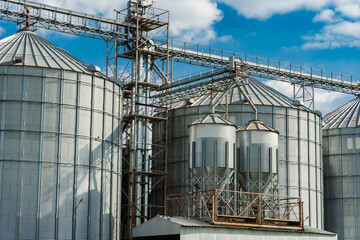 Agro-processing and manufacturing plant. Granary elevator. Agribusiness