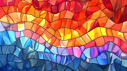abstract vector stained-glass mosaic background marble background. Generative AI.