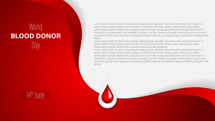 Fototapeta premium World Blood donor day is observed each year on June 14, vector illustration
