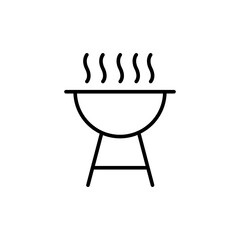 Grill outline icons, minimalist vector illustration ,simple transparent graphic element .Isolated on white background