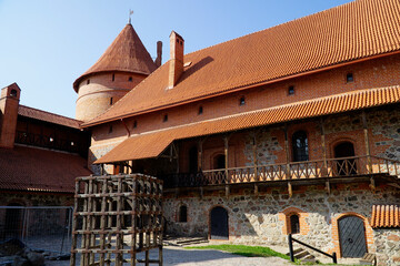 Trakai, Lithuania - Medieval castle, countryard