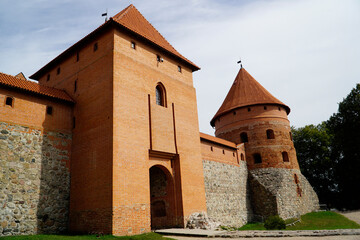 Trakai, Lithuania - Medieval castle, entrance gate and external walls