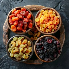 dried fruit and nuts, dried fruits and nuts in a bowl