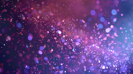 
Sparkly Happy Birthday greeting card video animation with handwritten text and colorful glitter particles flickering on purple background.