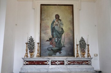 Maiori - Altare dell'Immacolata Concezione nel Santuario di Santa Maria a Mare