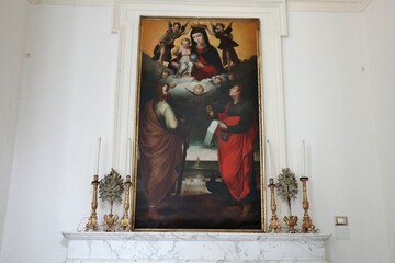Maiori - Dipinto ottocentesco La Madonna di Porto Salvo nel Santuario di Santa Maria a Mare