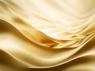 Abstract background composed of golden waves, luxurious and high-end background, leaving blank space for text, with a silky feel