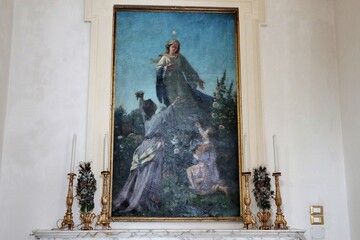 Maiori - Dipinto ottocentesco La madonna de la Salette nel Santuario di Santa Maria a Mare
