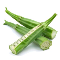 green Fresh Okra Free Illustration