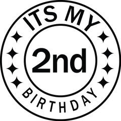 I'ts my 2nd birthday vector