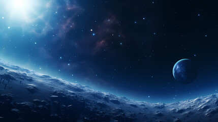 Fototapeta premium Empty moon landscape