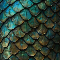 Fototapeta premium fish scales close up.