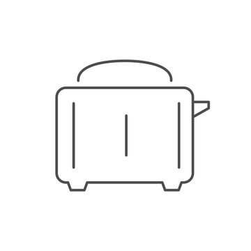 recommend clip art: Modern toaster line outline icon