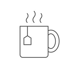 Tea cup line outline icon