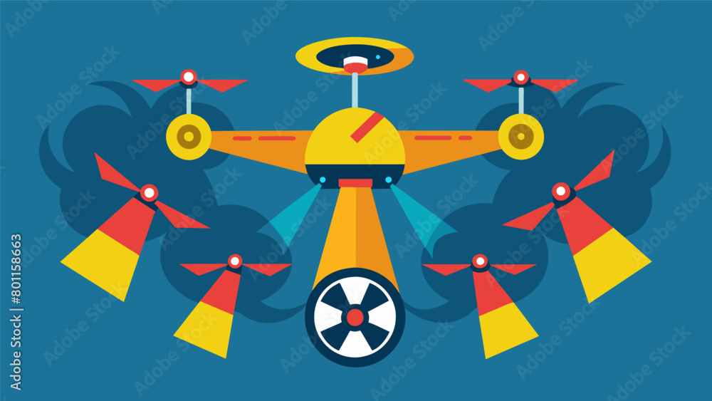 Aufkleber With its bright strobe lights and booming voices the drone created a sense of urgency and panic as it spread false news of a nuclear attack..