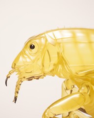 Fototapeta premium A close-up image of a flea.
