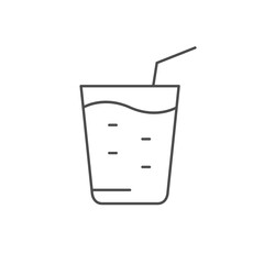 Juice glass line outline icon
