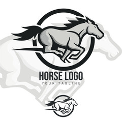 Horse logo icon template vector illustration