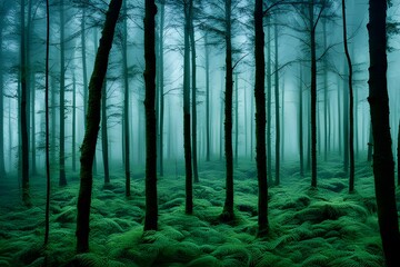 Fototapeta premium a rainy forest