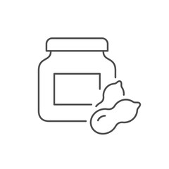 Peanut butter line outline icon