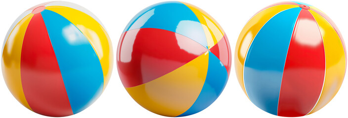 set of Inflatable swimming beach volleyball balls, cut out