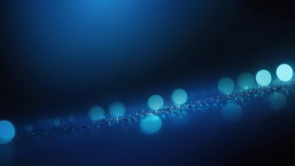 Dive into oceanic dreams with blurry circle bokeh in deep blue gradient.