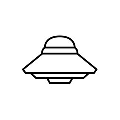 UFO outline icons, minimalist vector illustration ,simple transparent graphic element .Isolated on white background