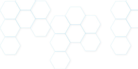 Abstract Modern simple style hexagonal graphic concept. 3d Futuristic abstract honeycomb technology white background. Luxury white hexagon pattern.