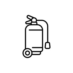 Fire extinguisher outline icons, minimalist vector illustration ,simple transparent graphic element .Isolated on white background