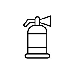 Fire extinguisher outline icons, minimalist vector illustration ,simple transparent graphic element .Isolated on white background
